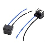 カーフォグライトランプフラット2ピンH7セラミックソケットブラック2PCS