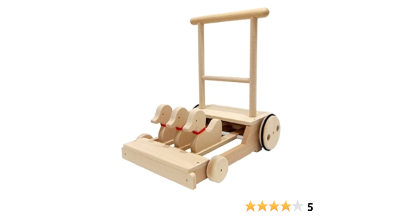Amazon 木製押し車カタカタ 手押し車 プルトイ おもちゃ