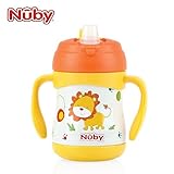 NUBY ヌービー インシュレイテッド ツインハンドルマグ ソフトスパウト ボトル トレーニング カップ 220ml オレンジ 【2重構造】【ツインハンドル】 / Nuby No Spill Stai