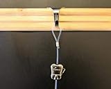 Stas Picture Hanging Systems  自在金具セット（フック + ループ付きワイヤー + zipper）ホワイト BW56000