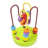 クラシック 知育玩具 指先トレーニング ミニ ビーズコースター (グリーン)