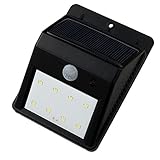 HOAEY Solar Sensor Wall Light 8 LED Waterproof Solar Motion Sensor Night Lights for Patio Deck Yard 