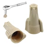 Hex-Lok ULTRA, Hex Head Multi-Range Winged Twist-On Wire Connectors with Over-Torque Protection, Tan