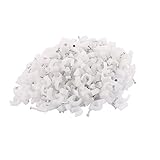 XDiscount　ケーブルステップル　 釘止めタイプ　8mm直径　ホワイト　プラスチック　350個入り