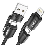 RAVIAD 4in1 充電ケーブル マルチ 1M 3A USB Type C ケーブル iPhone 充電ケーブ ル 60W PD USB C ライトニングケー ブル usb-c 高速充電 タイプc ケーブ ル タイプc ライトニング iPhone16/15/14/13ProMax/12mini/11/XR, GalaxyS24/S23,Xperia,Huawei,Xiaomi-ブラック