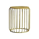 イエロー／スツール 椅子 おしゃれ 丸 低い 花台 円 ロゴ スチール 円柱 格子 VINTAGE ビンテージ柄 物台 安い お手軽 リビング 室内