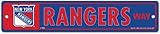 NHL New York Rangers 4 " x 19 "プラスチックStreet Sign Wincraft