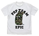 ポプテピピック (原作)ピピ美カモフラ柄 Tシャツ ホワイト Mサイズ