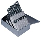 Cleveland C72197 CLE-MAX 29 Piece High Speed Steel General Purpose Jobber Length Drill Bit Set, Stea
