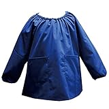 [KAK STYLE] スモック 無地 110 120 130 140 150 160 (120, 紺)