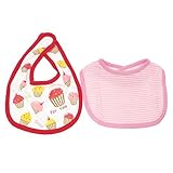 お買い得!![ベビービブ]スタイ2枚セット/カップケーキ ピンク