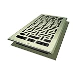 Decor Grates AJL612W-NKL Oriental Wall Register, 6-Inch by 12-Inch, Nickel [並行輸入品]