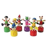 おもちゃ、smtsmt DancingスタンドカラフルClown Sittingバレル木製玩具