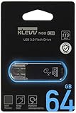 ESSENCORE KLEVV USBメモリ 64GB USB3.0 キャップ式 ストラップホール付 NEO C30 シリーズ ブラック K064GUSB3-C3