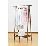折りたたみハンガーラック(コートハンガー/衣類収納) 木製 幅80cm 収納棚付き 省スペース ダークブラウン【代引不可】 特配【TS1968】 top1-ds-1701136-ak [簡易パッケージ品]