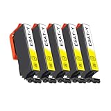 Karasaki SAT 互換インク エプソン用 EPSON用 SAT インク サツマイモ インク SAT-Y イエロー 5個 対応機種:EP-712A EP-813A EP-713A EP-814A EP-714A EP-815A EP-715A EP-816A EP-716A EP-812A【大容量/残量表示対応/個包装】