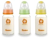 Simba BPA Free Diamond Light Glass 3 Packs Natural Flow Standard Neck Feeding Bottle (4 oz) by Simba