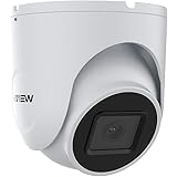 H.View Domed Security Camera, PoE Camera, 5 Megapixels, IP Camera, 5 MP, Security Camera, 2.8 mm Lens, Built-in Audio, IP66 W