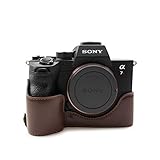 kinokoo Sony ソニー ILCE-7RM4 A7R4 A7RM4 A7RIV A74専用 カメラケース ボディケース バッテリーの交換でき 三脚ネジ穴付き (コーヒー)