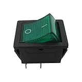 Goliton®　5X　ロッカースイッチ　緑色ライトスイッチ　10A250VAC付き