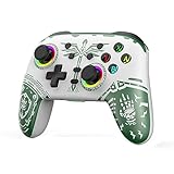 Switch Pro コントローラー Switch/Switch Lite と互換性あり、RGB ライト/プログラマブル/ターボ/振動/モーションコントロール/ウェイクアップ付きワイヤレス Bluetooth Switch コントローラー (緑)