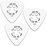 LOCK PICK ギターピック なくさないピック ピックホルダー ピックケース 紛失防止ピック (ホワイト 0.8ｍｍ 3枚入り)