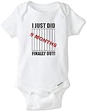 blakenreag I Just Did 9か月最後にアウトFunny Baby Onesie赤ちゃん男の子女の子服 カラー: ホワイト