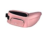 Happylifehere 抱っこ紐 ウエストキャリー ヒップシート オーガニックコットン 疲れにくい 腰ベルト ウエストポーチ 便利 使用簡単 新生児 0-36ヶ月 ピンク