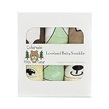 Colorado Kids Gear Organic Muslin Baby Swaddle Blankets - 4 Pack. Breathable, Soft, Cotton for Boy a