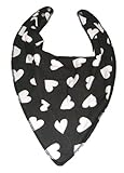 Adult Bib Bandana Special Needs Dribble Bib 2 Pack 1 x Black/Small White Spots 1 x Black/Large White
