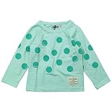《春夏対応》 SUCRE(シュクル) 杢天竺水玉Pt長袖Tシャツ 110cm/グリーン NO.F-473175