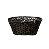 定番バスケット　茶竹カゴ　連鉢楕円タイプ　鉢カバー　SKB-40W　 Bamboo