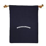 OCEAN＆GROUND オーシャンアンドグラウンド コットン巾着 中 ネイビー