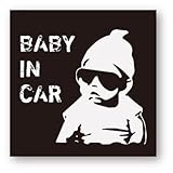 COOL赤ちゃんが乗ってますステッカー(IN CAR)　再帰反射でよく目立つ　COOL赤ちゃん(IN CAR))