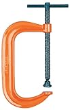 Armstrong 78-642 12-Inch Capacity Deep Throat Pattern C-Clamp, High Visibility Finish, Safety Orange