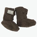 (ピッカプー) Pickapooh オーガニックウール ＆ オーガニックコットン ブーティー チョコレートブラウン サイズ 1 (約9cm 目安～6ヶ月)