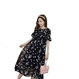 Asia Color マタニティ ワンピース フォーマル マタニティ チュニック 夏に涼し気 おしゃれ 半袖 (XL)