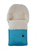Kaiser Dublas Medical Sheepskin Footmuff (White/Ocean Blue) by Kaiser