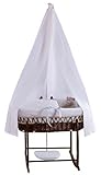 6-Piece Waffle Moses Basket Starter Set (Dark) by Clair de Lune