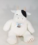 うしのもーちゃんウェイトドール（ブルーリボン)【牛・丑年】足裏刺繍付き