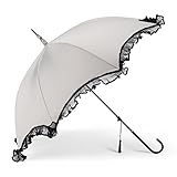Abbott Collection Frilly Lace Umbrella Taupe [並行輸入品]