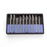 SMO 10x 1/8" エンドミル タングステン　カーバイド　ロータリー　バリセット　CNCエングレーバー CED 5mm　　切削 研磨