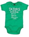 (テイターズ（じゃがいも）) Taters, プリント　ベビースーツ - グリーン/白 12-18 ヶ月