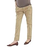 (マーシェル) Marshel マタニティ テーパードパンツ シンプル 綿 カーキ L