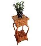 IAIZI 2層インドネシアのブドウフラワースタンド植物劇場 - ナチュラルハードウッドの3層ハーブ＆植物劇場、理想的なガーデナーズギフト