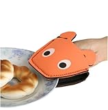 電子レンジ・オーブン専用 キッチングローブ 保護手袋 耐熱手袋 オーブングローブ 耐熱ミトン ゴム製 滑り止め 一対（19*12cm）