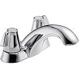 Delta 2500LF Classic Two Handle Centerset Lavatory Faucet - Less Pop-Up, Chrome [並行輸入品]