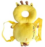 【shuave】 赤ちゃん ごっつん防止 ケガ防止 頭の保護 乳幼児用 可愛い 衝撃防止 リュック 帽子 (M, キリン 黄色)