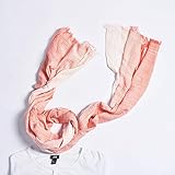 綿麻 ストール UV 冷え対策 四季 コットンリネン マフラー 涼しい 紫外線対策 男女兼用 (ピンク)