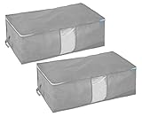 Khandro 最後3枚！！！二つセット布団収納ケース　収納ボックス　高品質不織布 防臭通気　サイズ:80x45x30CM